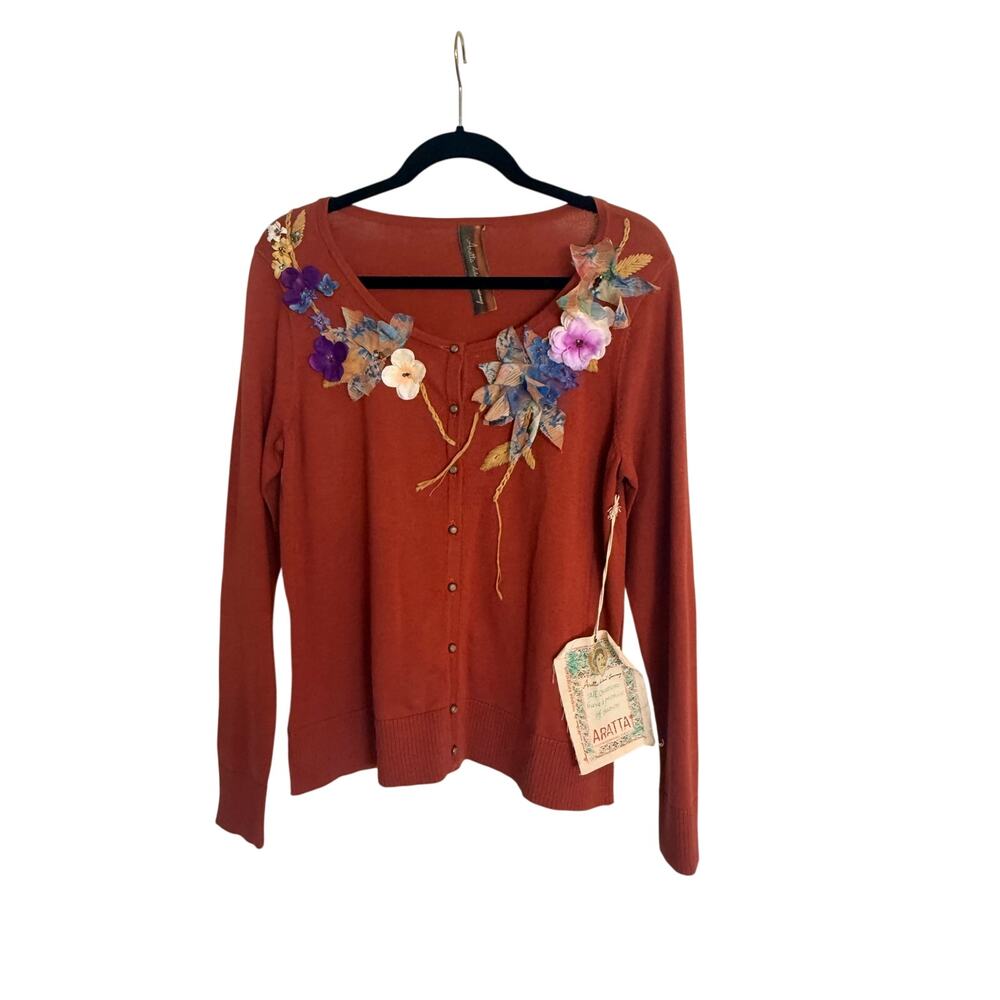 Aratta Floral Cardigan Small NWT